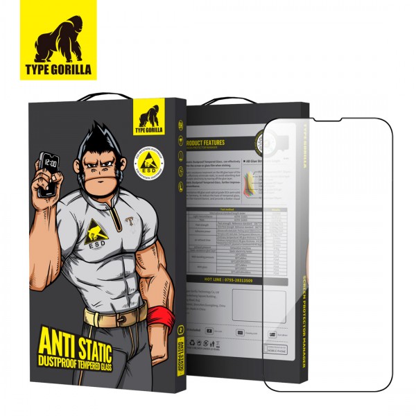 Захисне скло Type Gorilla Full Cover HD Anti-Static для iPhone 14 Pro Max (Black)