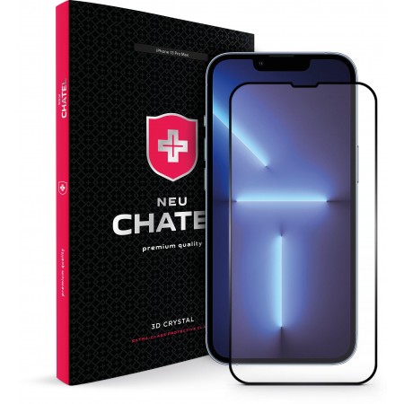 Захисне скло +NEU Chatel Corning Gorilla Glass для iPhone 13 Pro Max|14 Plus (Black)