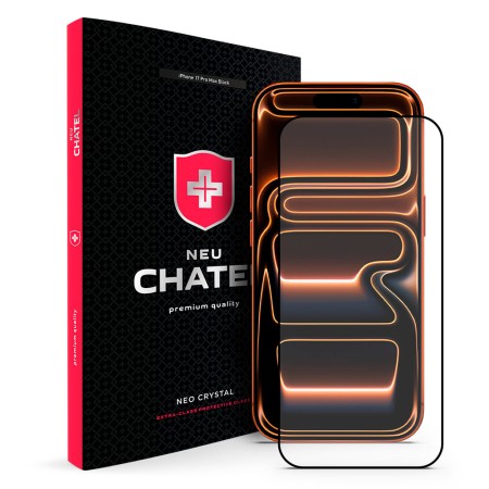 Защитное стекло +NEU Chatel Corning Gorilla Glass для iPhone 16 Pro/17/17 Pro (Black)