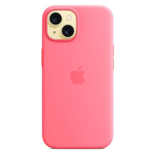 Silicone Case with Magsafe для iPhone 15 (Pink)