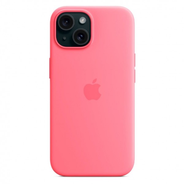 Silicone Case with Magsafe для iPhone 15 (Pink)