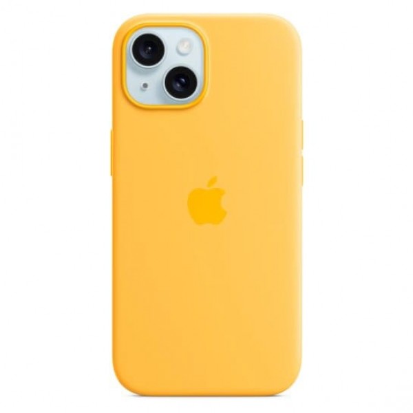 Silicone Case with Magsafe для iPhone 15 Plus (Sunshine)