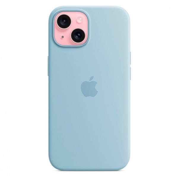 Silicone Case with Magsafe для iPhone 15 (Light Blue)