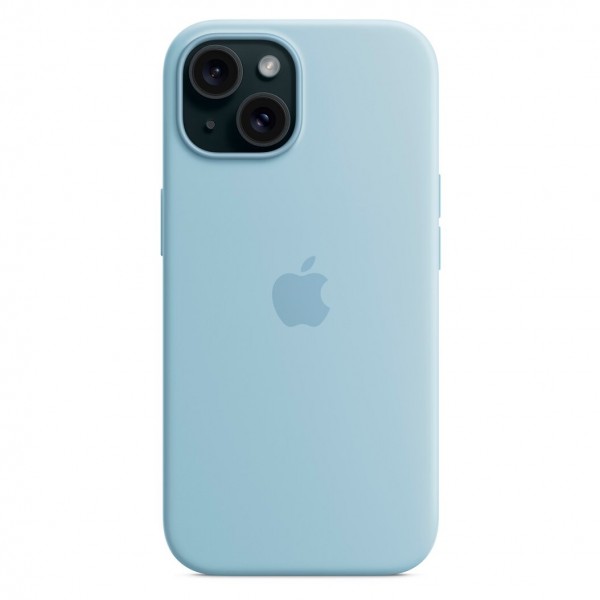 Silicone Case with Magsafe для iPhone 15 (Light Blue)