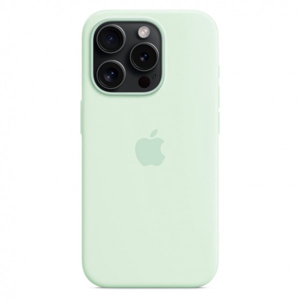 Silicone Case with Magsafe для iPhone 15 Pro Max (Soft Mint)