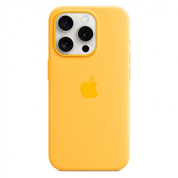 Silicone Case with Magsafe для iPhone 15 Pro (Sunshine)