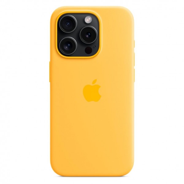 Silicone Case with Magsafe для iPhone 15 Pro Max (Sunshine)