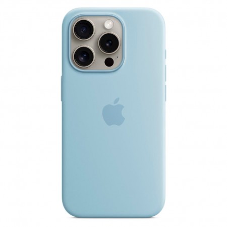 Silicone Case with Magsafe для iPhone 15 Pro (Light Blue)