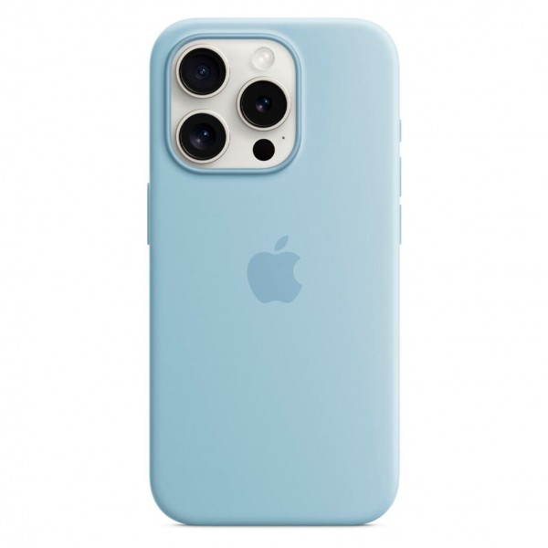 Silicone Case with Magsafe для iPhone 15 Pro Max (Light Blue)