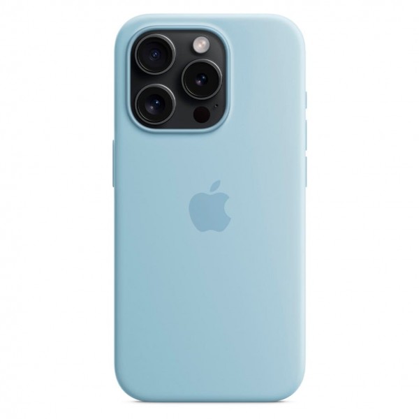 Silicone Case with Magsafe для iPhone 15 Pro (Light Blue)