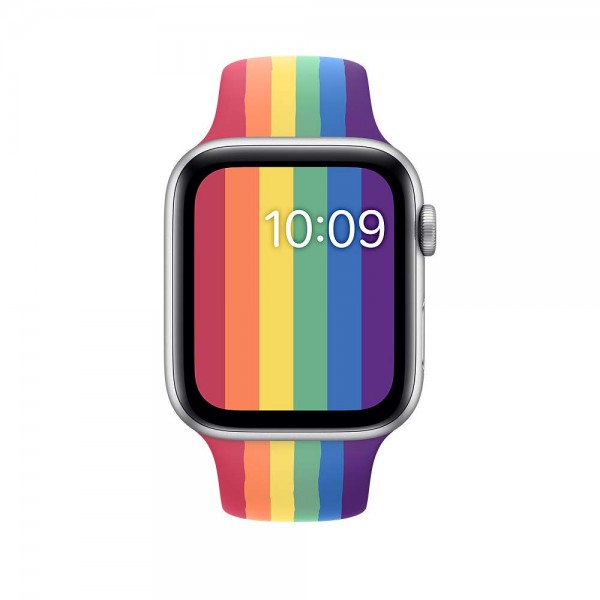 Силиконовый ремешок Sport Band для Apple Watch 42mm|44mm|45mm|49mm (Pride)