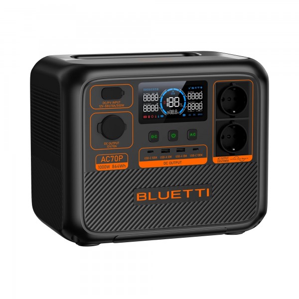 Зарядна станція Bluetti AC70P (864 Вт·год)