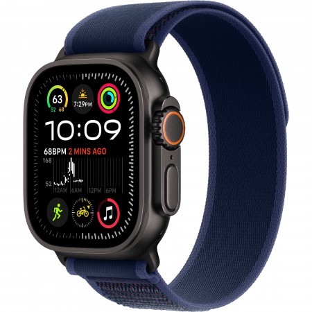 Apple Watch Ultra 2 GPS + Cellular 49mm Black Titanium Case with Blue Trail Loop S/M (MYTJ3/MYQ73)