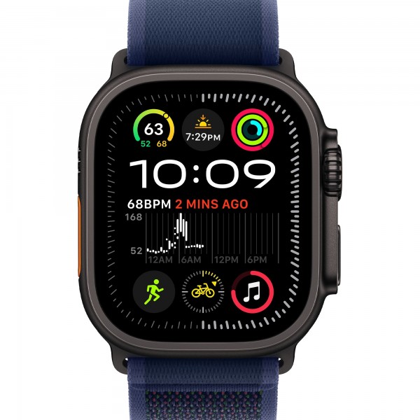 Apple Watch Ultra 2 GPS + Cellular 49mm Black Titanium Case with Blue Trail Loop S/M (MYTJ3/MYQ73)