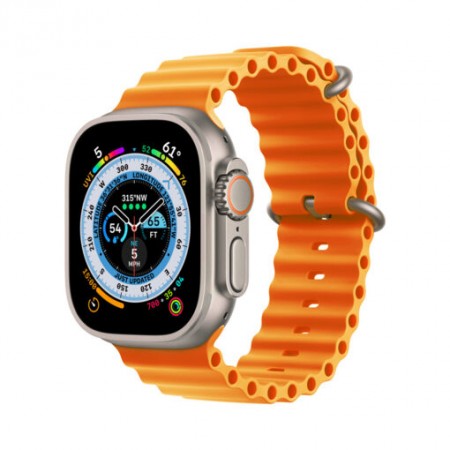 Cиліконовий ремінець Ocean Band для Apple Watch 42mm|44mm|45mm|49mm (Orange)