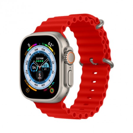 Cиліконовий ремінець Ocean Band для Apple Watch 42mm|44mm|45mm|49mm (Red)