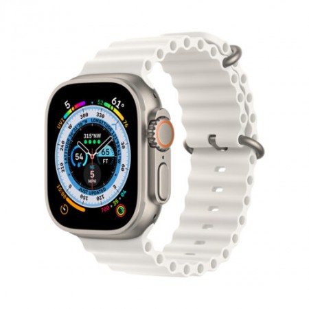Cиліконовий ремінець Ocean Band для Apple Watch 38mm|40mm|41mm (White)