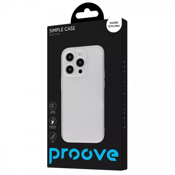 Чохол Proove Simple Case для iPhone 15 Pro Max (Прозорий)