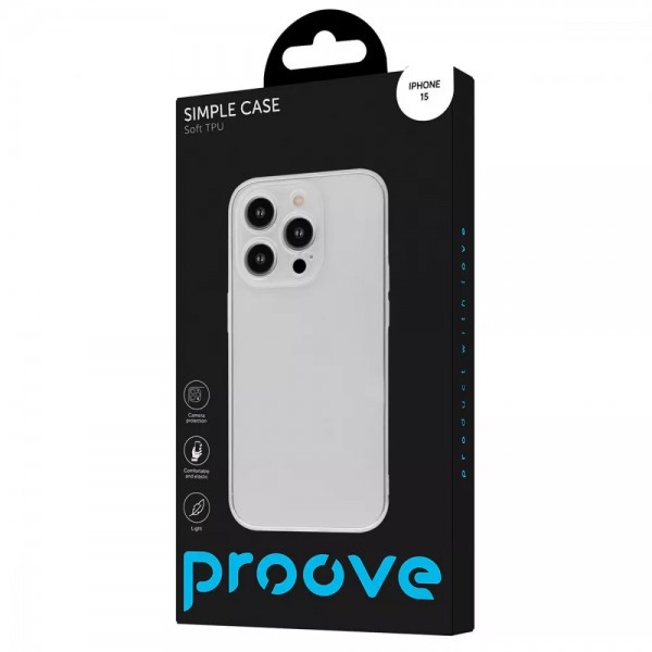 Чохол Proove Simple Case для iPhone 15 (Прозорий)