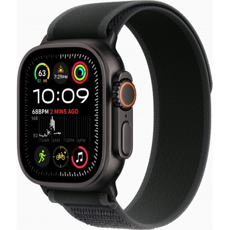 Apple Watch Ultra 2 GPS + Cellular 49mm Black Titanium Case with Black Trail Loop (MX4V3) M/L