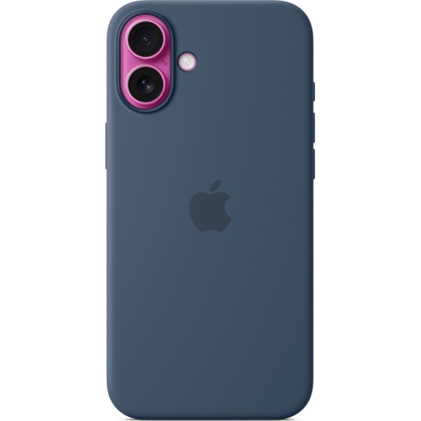 Silicone Case with Magsafe для iPhone 16 Plus (Denim)