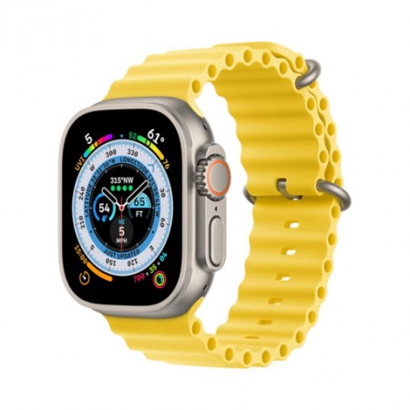 Cиліконовий ремінець Ocean Band для Apple Watch 38mm|40mm|41mm (Yellow)