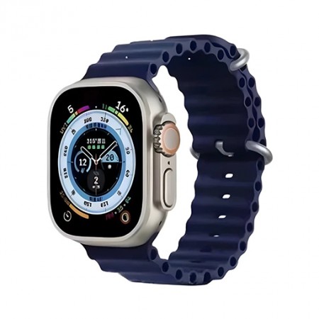 Cиліконовий ремінець Ocean Band для Apple Watch 42mm|44mm|45mm|49mm (Blue Cobalt)