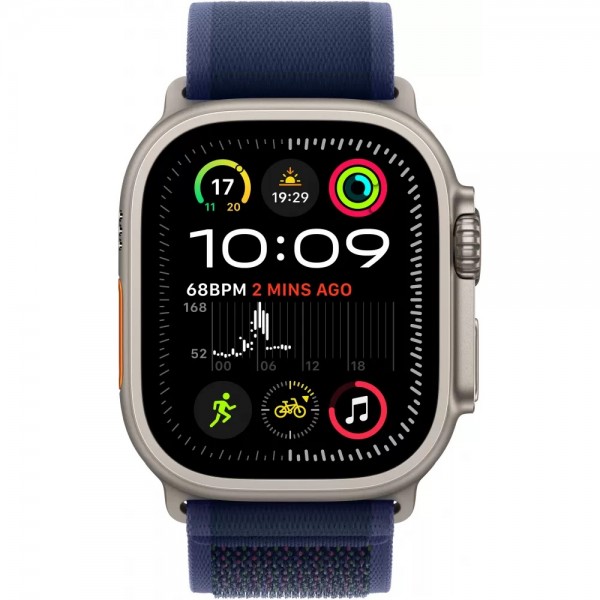 Apple Watch Ultra 2 GPS + Cellular 49mm Natural Titanium Case with Blue Trail Loop (MX4L3) M/L