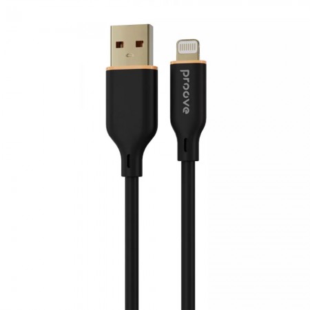 Кабель Proove Jelly Silicone USB to Lightning 2.4A 1м (Black)