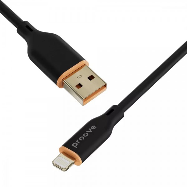 Кабель Proove Jelly Silicone USB to Lightning 2.4A 1м (Black)